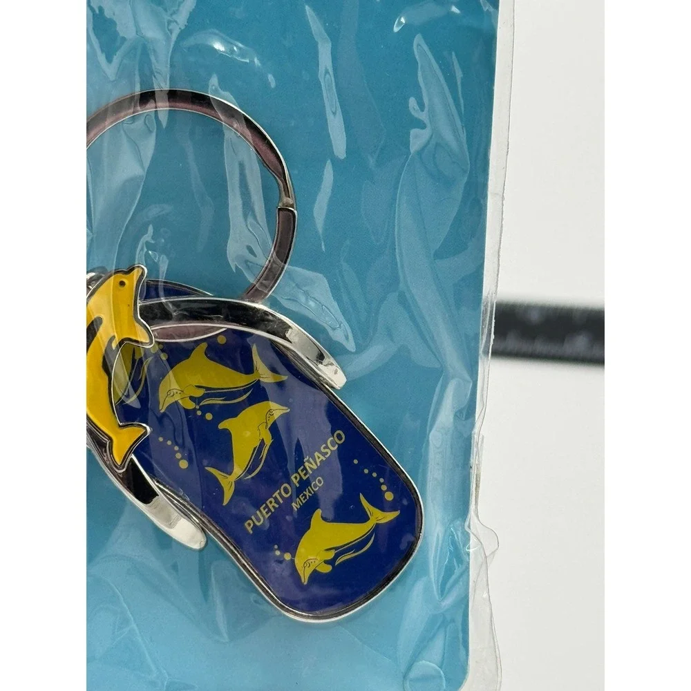 Puerto Penasco Mexico Flip Flop Dolphin Keychain Bottle Opener Rocky Point‎ New